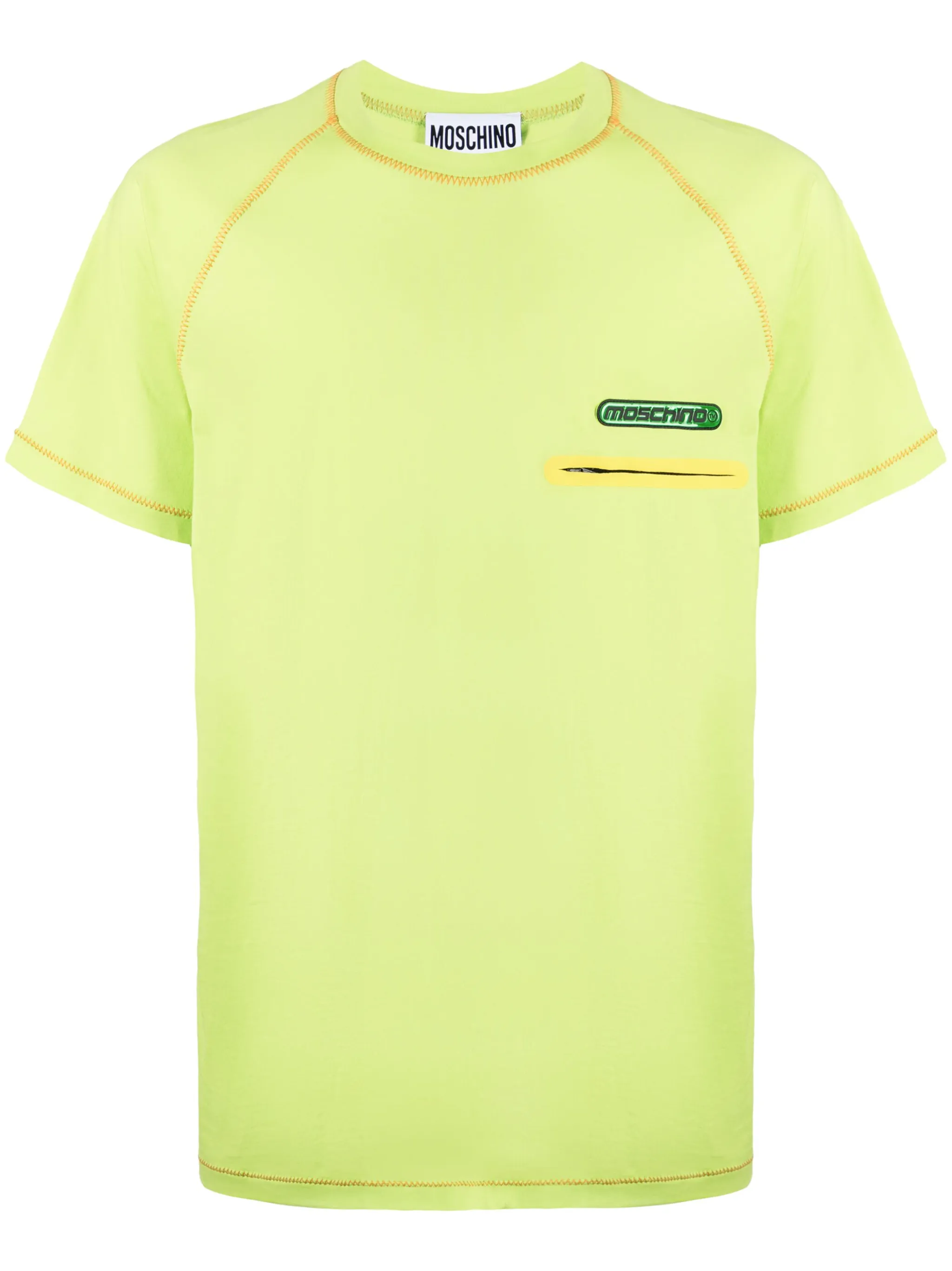 

Футболка с нашивкой-логотипом Moschino, зеленый