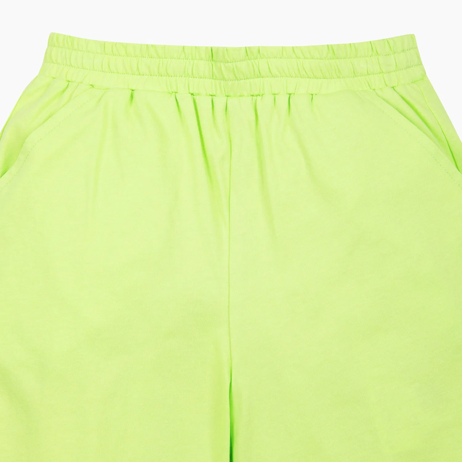 Детские шорты 4/8 с графическим принтом жёлто-зелёные от Benetton Kids — фото 3