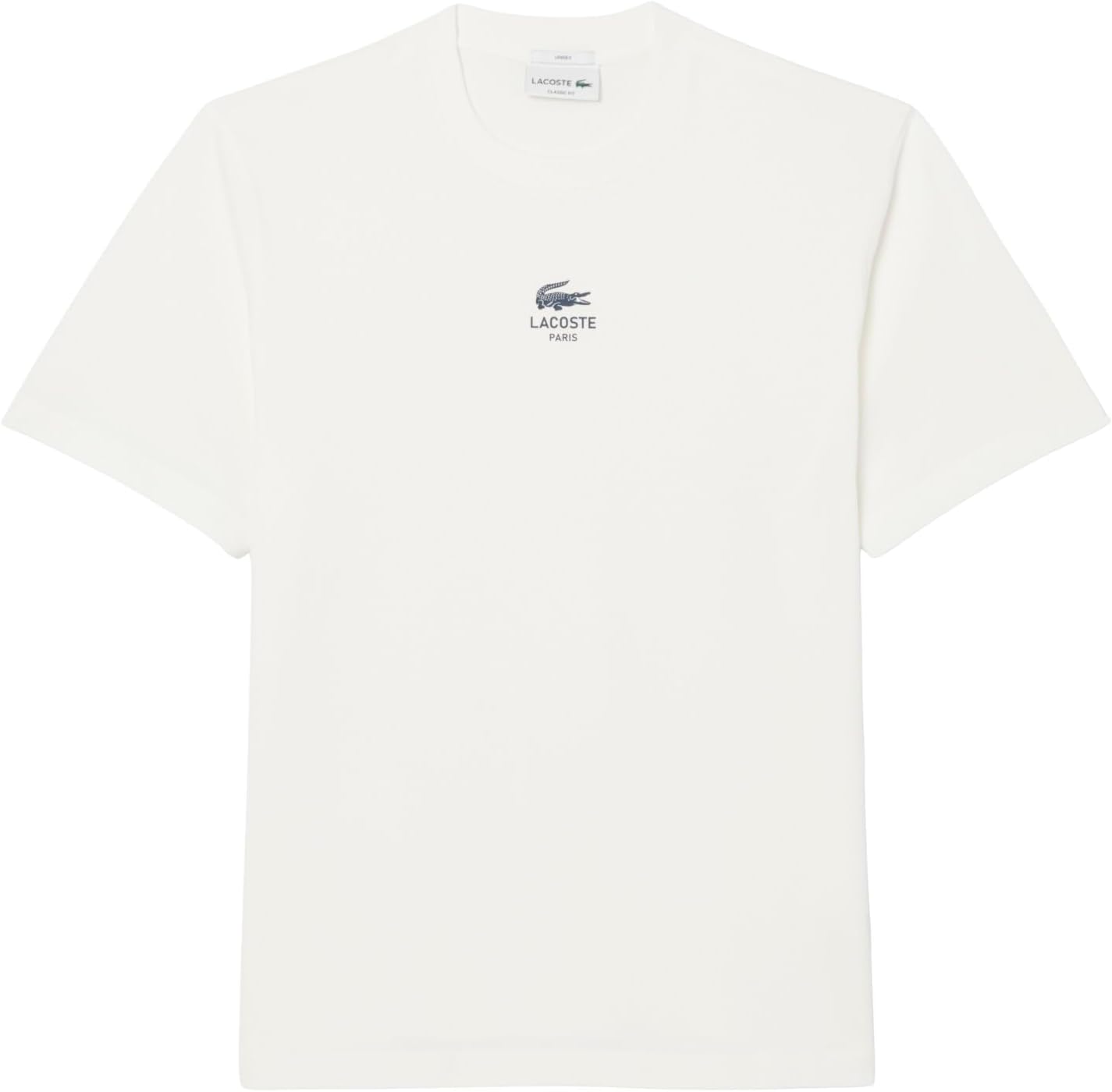 

Мужская хлопковая футболка с логотипом Lacoste, White Rubber Print, Белый, Мужская хлопковая футболка с логотипом Lacoste, White Rubber Print