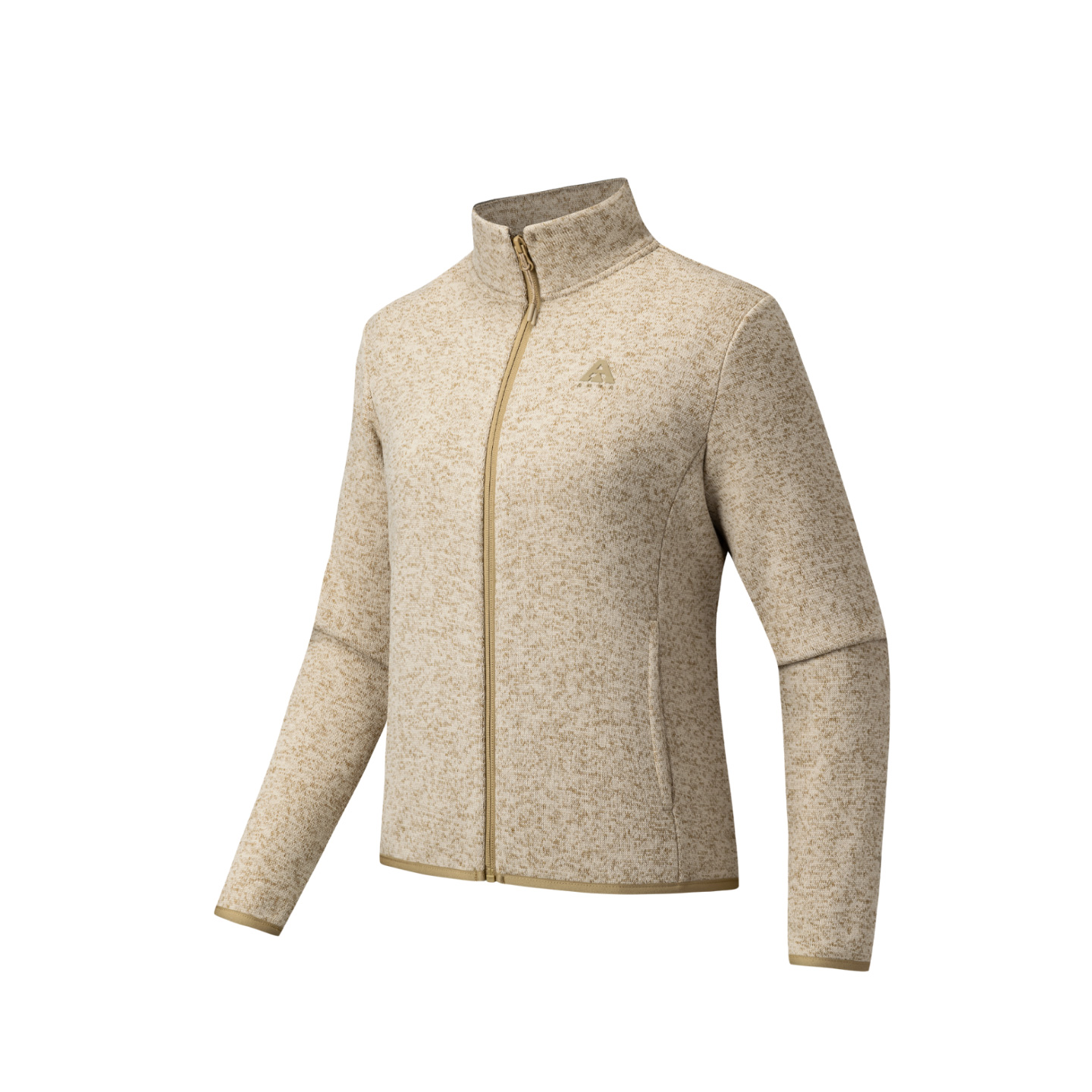 

Outdoor Collection Stand Collar, Liner Coat, Thick Needle Fleece Garment Women's Cool Gray Heather Gray ANTA, серый