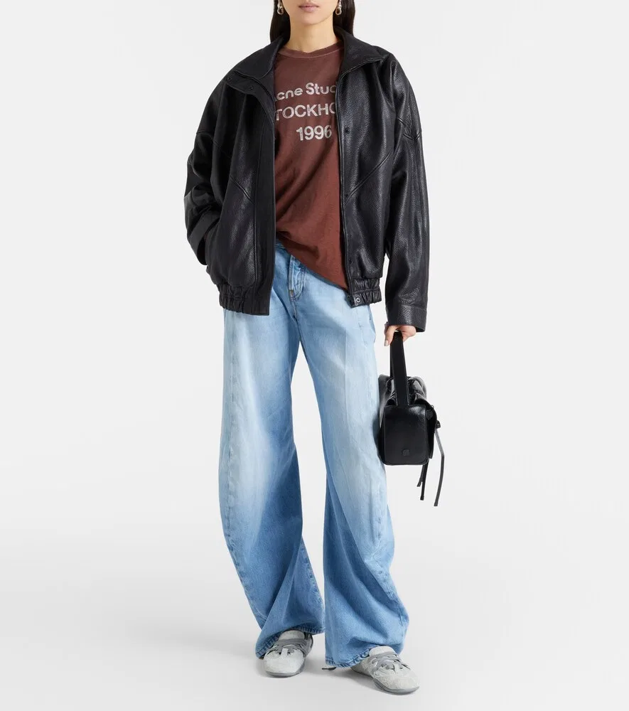 2006F рваные джинсы с широкими штанинами Acne Studios, синий — фото 2