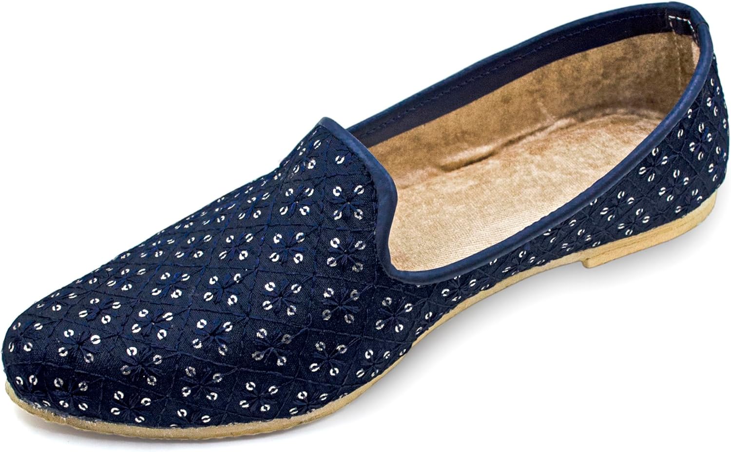 

Мужские туфли-мюли в пенджабском стиле «Чандракала», свадебные туфли-хусса, традиционные этнические лоферы ручной работы Chandrakala, темно-синий