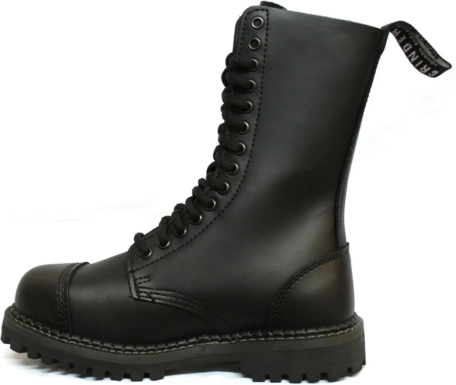 Ботинки Grinders Herald Unisex Ranger из черной кожи с металлическими носками и 14 женскими туфлями-штанами