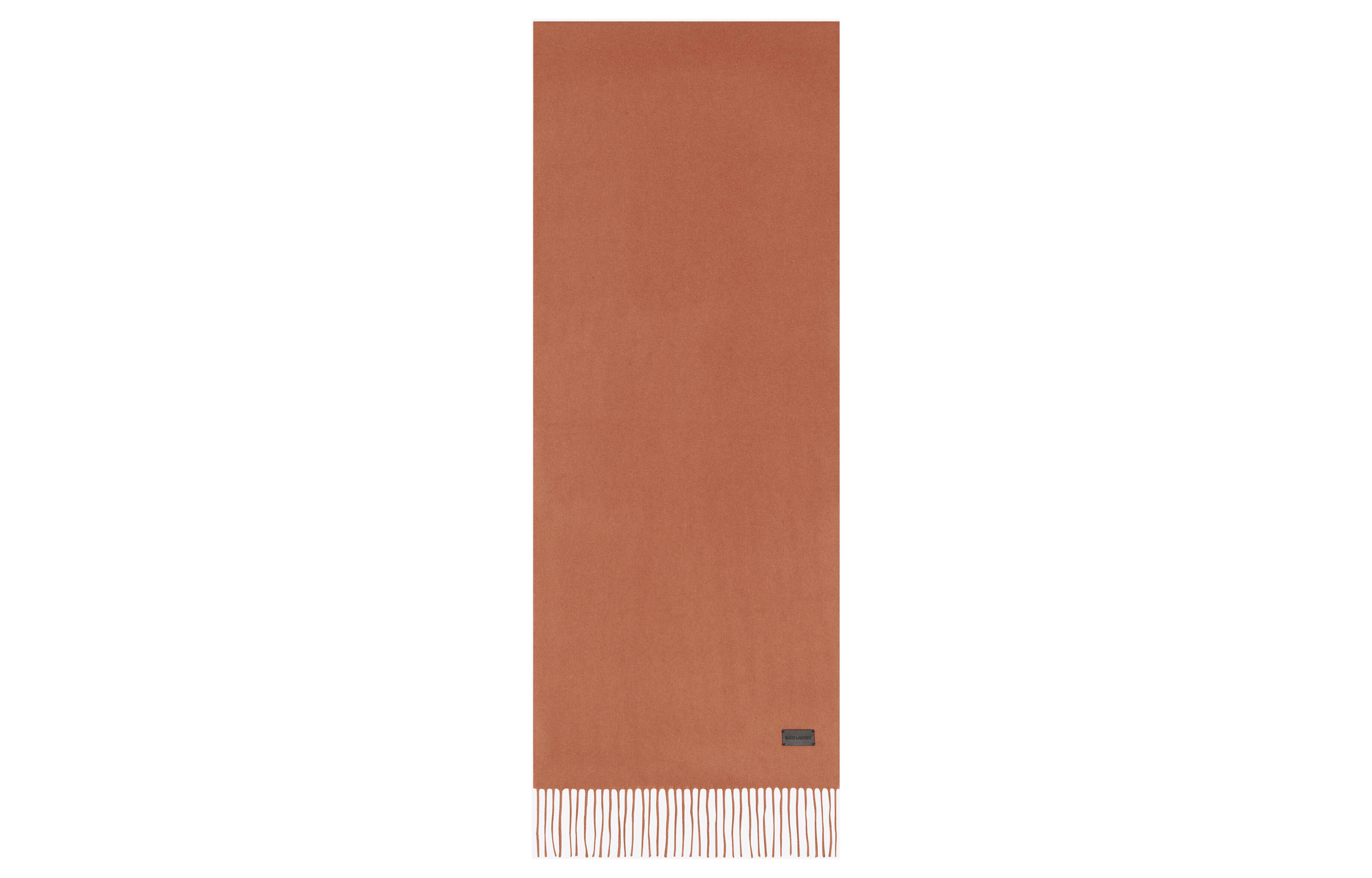 

SAINT LAURENT Вязаный шарф женский красно-коричневый, Red Brown