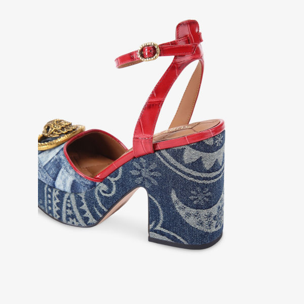 Туфли-челси Kurt Geiger London на каблуке, синий — фото 3