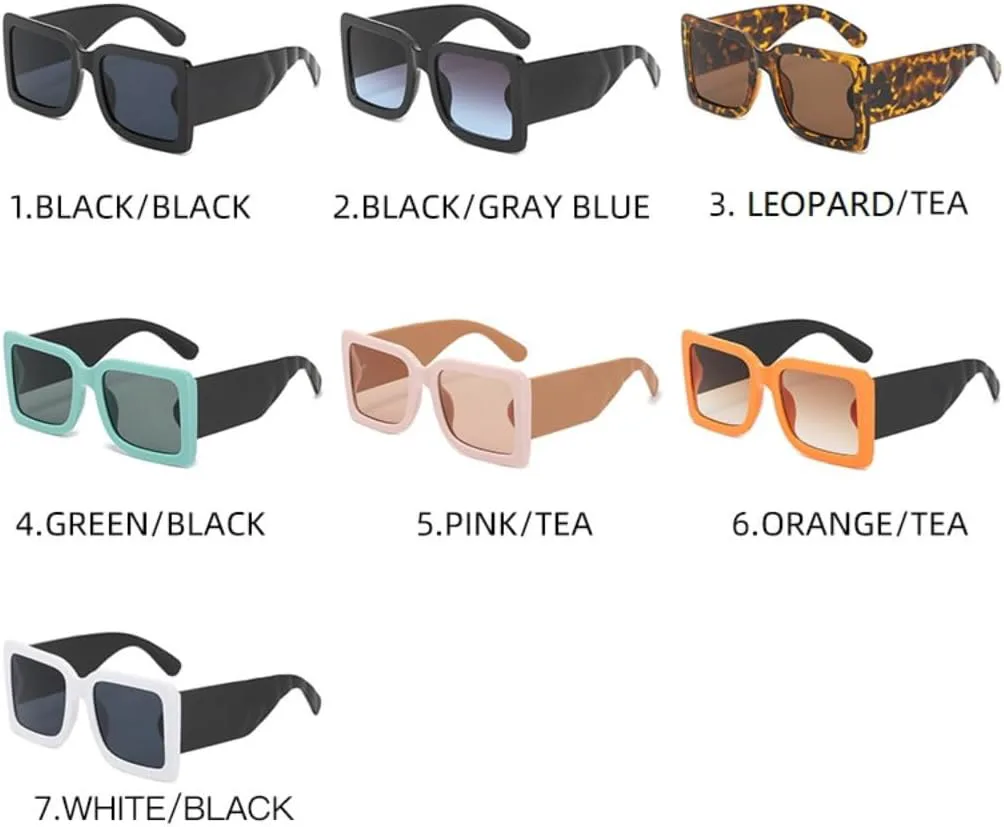 

Солнцезащитные очки для мужчин и женщин - защита UV400 - увеличенные линзы конфетных цветов для занятий спортом на открытом воздухе и вождения DSVIGF, Black