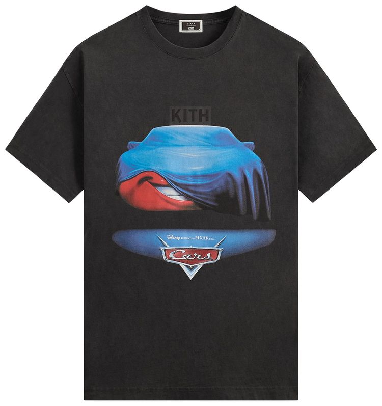

Футболка Kith x Disney с винтажным постером Pixar Cars, цвет, черный
