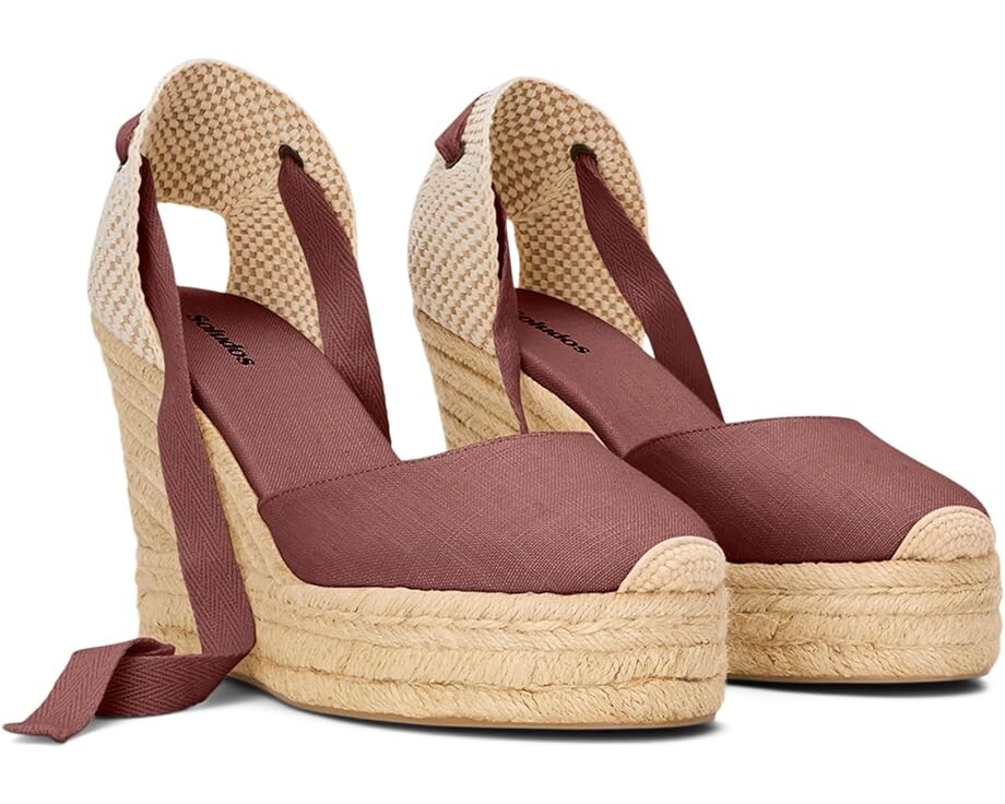 Эспадрильи Soludos Platform Wedge, цвет Castaño Brown