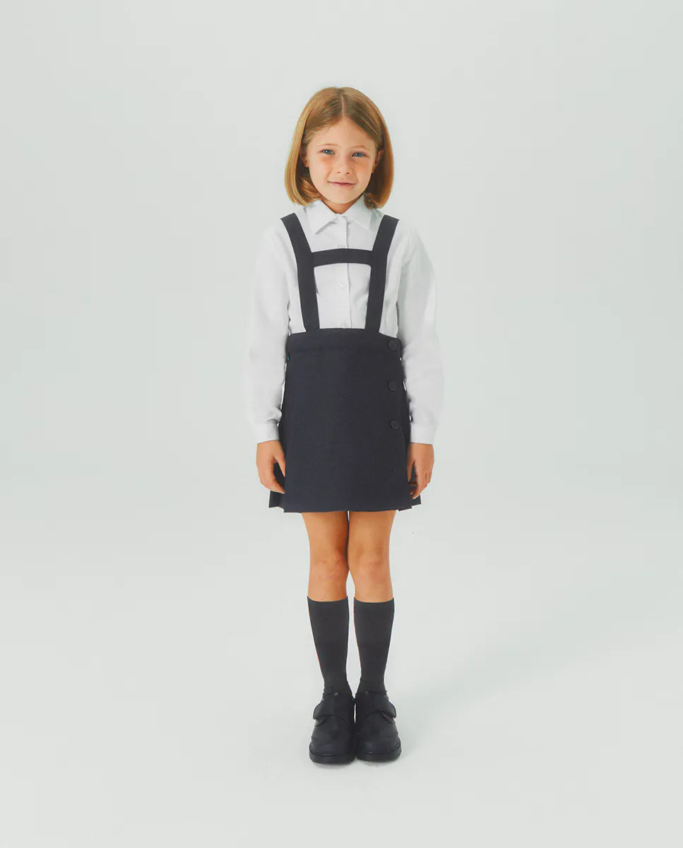 Оксфордская блузка с длинными рукавами Kids El Corte Inglés, белый — фото 2