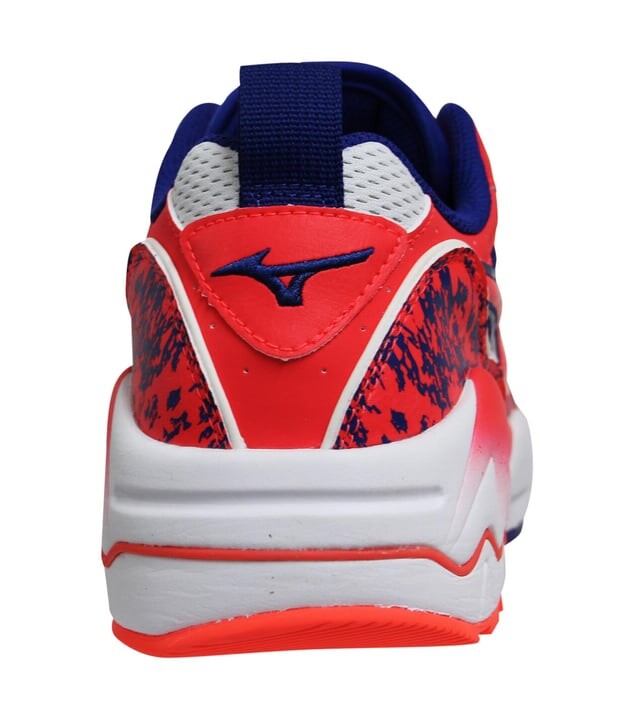 Мужские кроссовки Wave Rider 1 e/red в спортивном стиле Mizuno, белый — фото 2