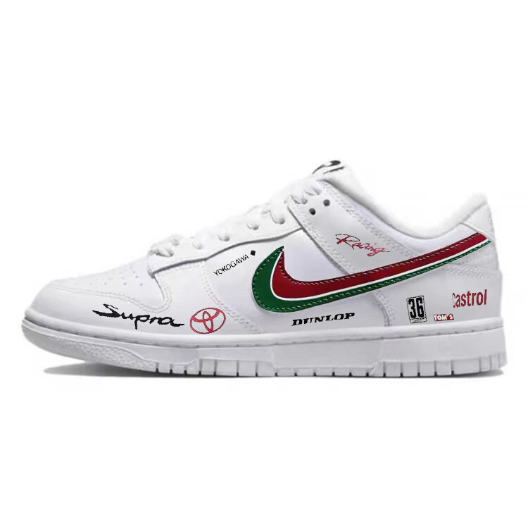 

Кроссовки Nike Dunk Skateboarding Shoes Women's Low-top White/red, белый