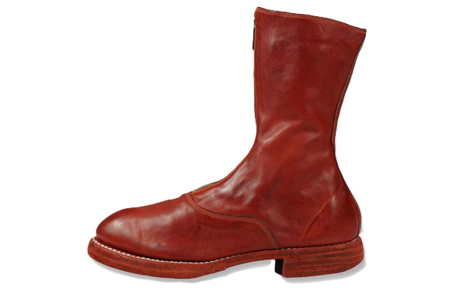 Ботинки женские коричневые красные GUIDI