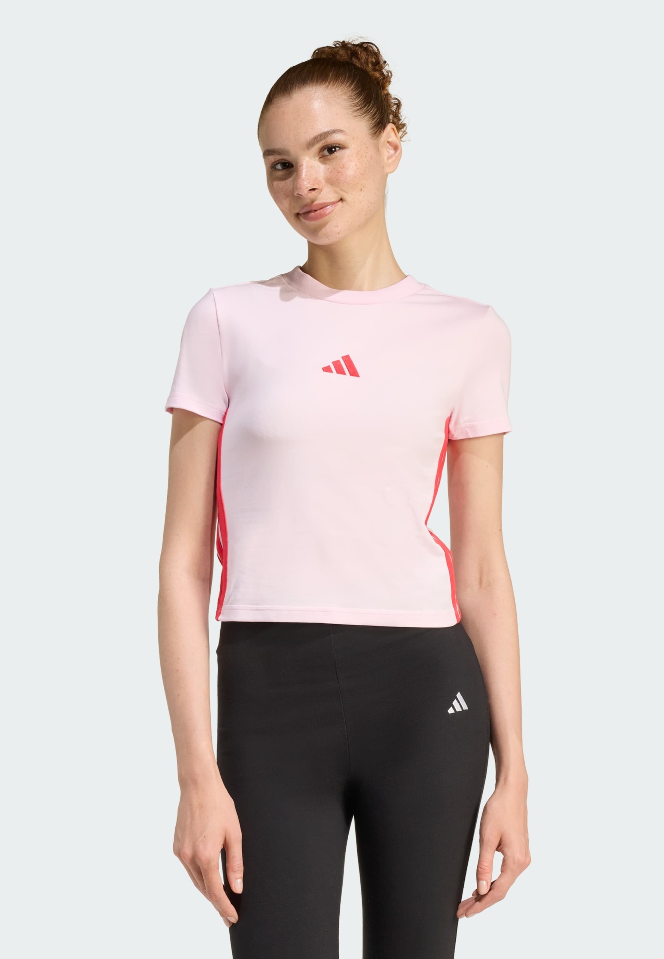 Adidas Sportswear Футболка Performance 'Essentials' в цвете Rose — фото 2