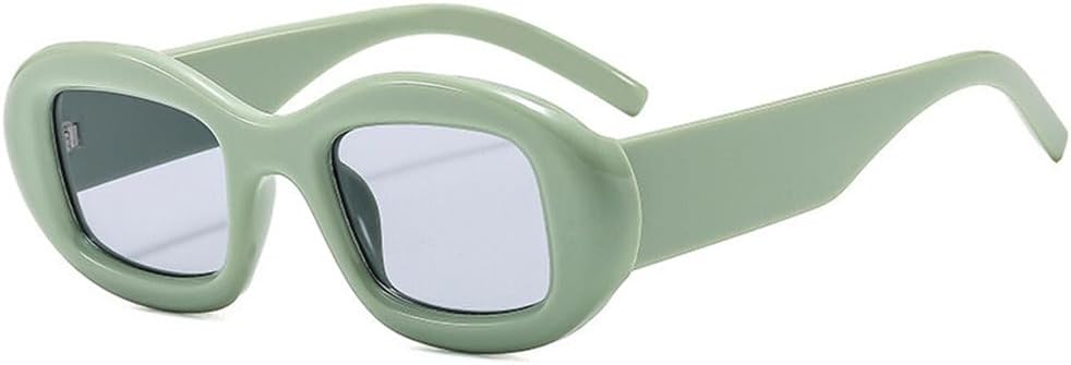 

Утолщенные овальные солнцезащитные очки для женщин, популярные в стиле ретро, ​​для активного отдыха на природе, повседневной носки, защиты от УФ-излучения, отпуска, путешествий, использования с солнцезащитным кремом KTUCN, Green