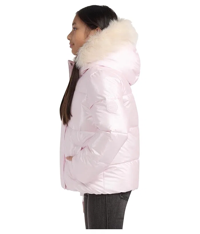 Пуховик детский Shiny Ultra Puffer abercrombie kids, Cradle Pink — фото 3