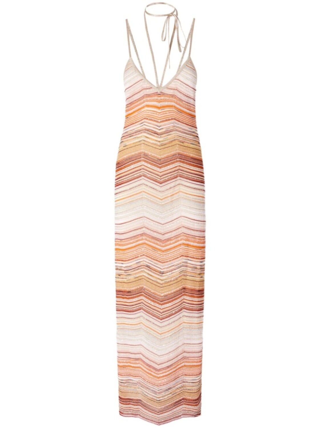 

Missoni платье макси с узором шеврон, нейтральный