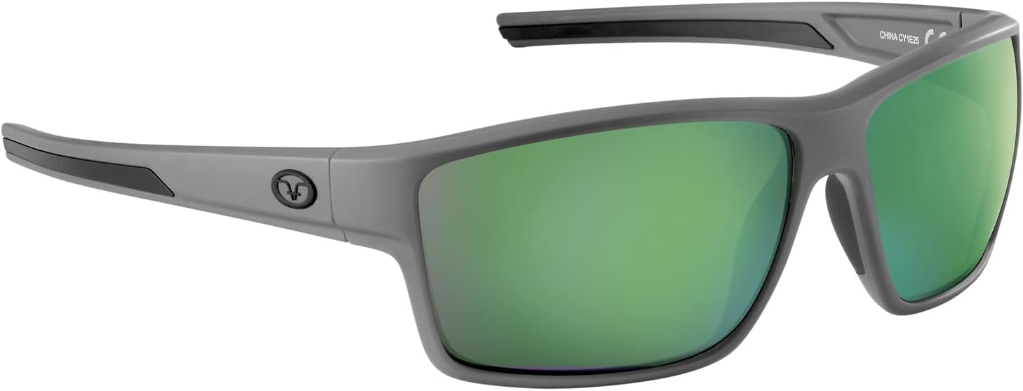 

Поляризованные солнцезащитные очки Flying Fisherman, 100% защита UVA/UVB, для рыбалки, вождения, спорта. Модель MOJARRA: матовая серая оправа, янтарно-зеленые зеркальные линзы (7309GAG)