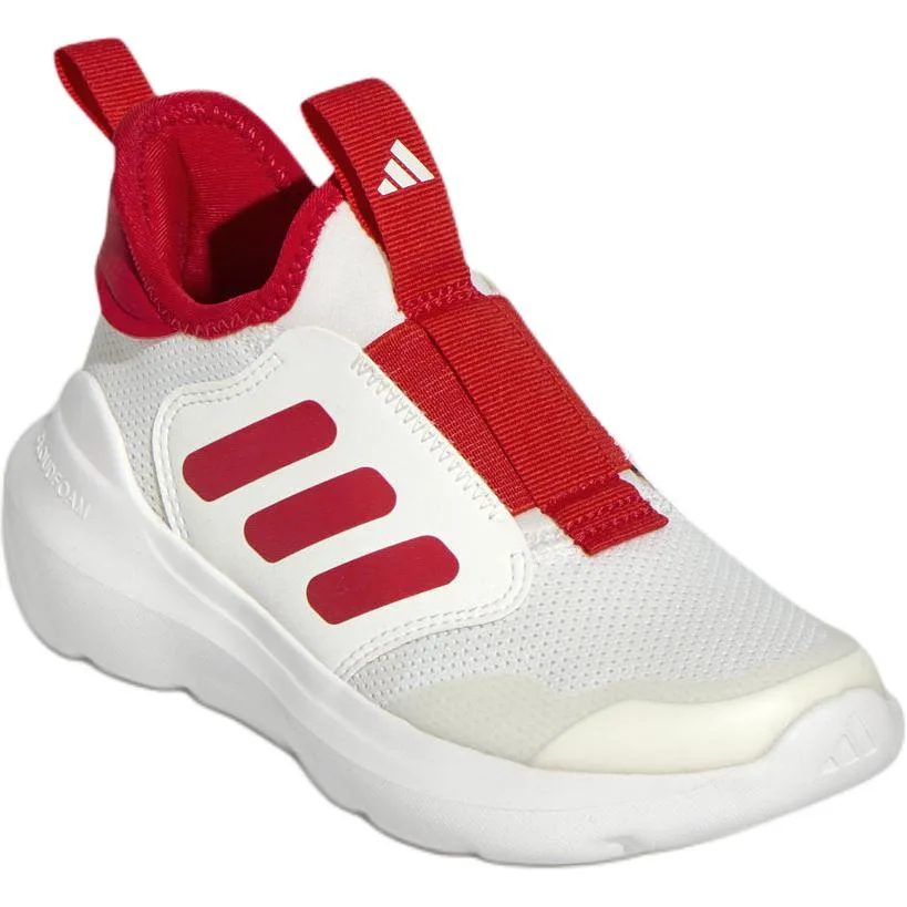 Adidas TENSAUR низкие детские повседневные кроссовки бело-красные для детей 3-7 лет — фото 3