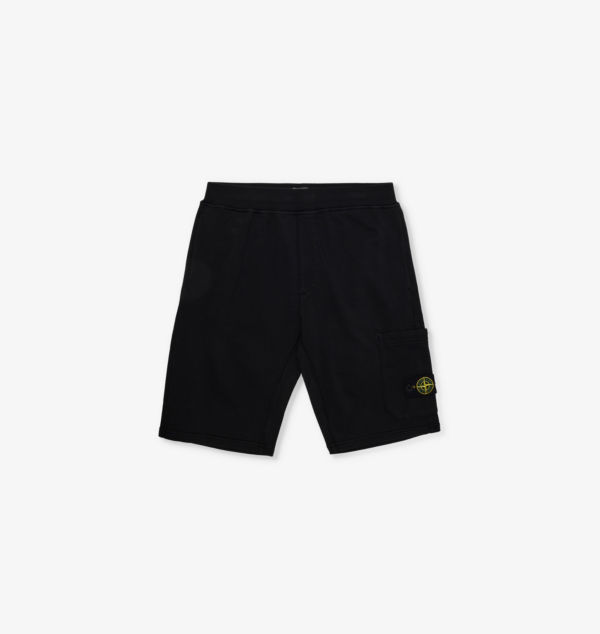 

Свободные хлопковые шорты с логотипом-нашивкой 14 лет Stone Island, черный