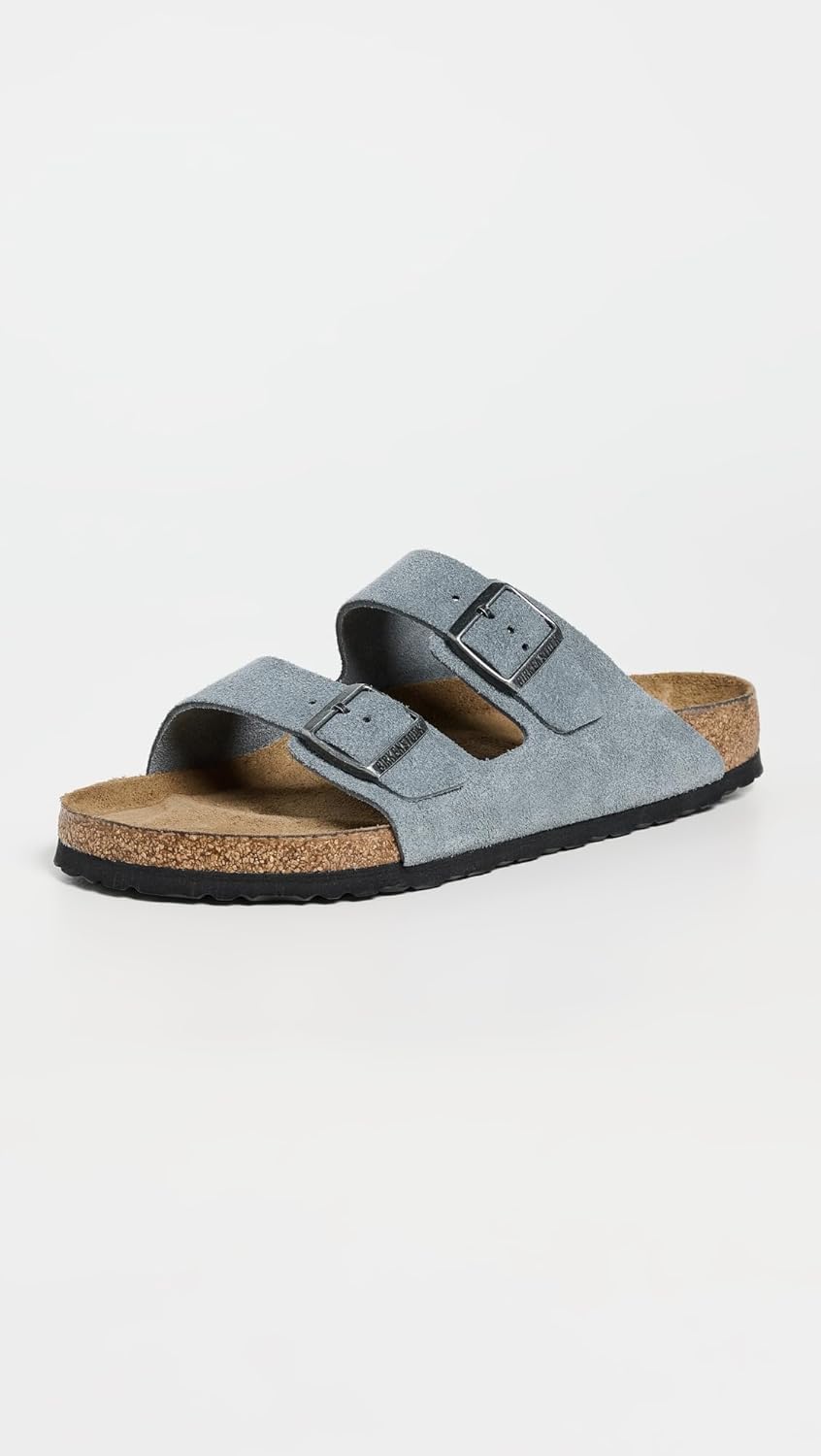Мужские сандалии Birkenstock Arizona с мягкой стелькой, серый — фото 2