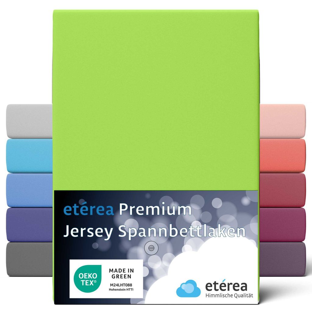 

ETÉREA Трикотажная простыня 180x200см - 200x200 - 100% Хлопок - Premium 160 GSM Fine Combed - Простыня Простыня 180x200cm - 200x200 - Простыня Хлопковая простыня - - Apple Green Etérea Himmlische Qualität