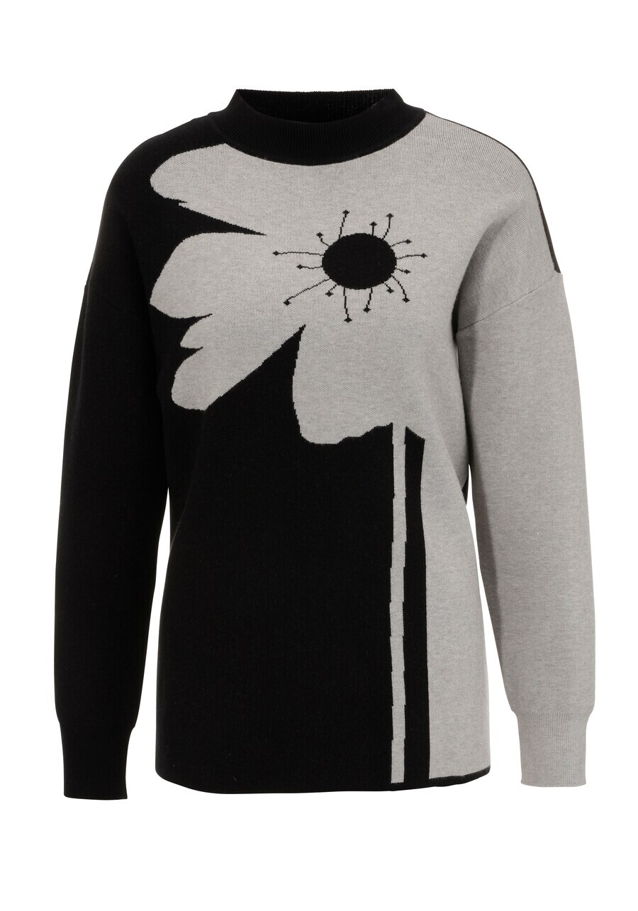 

Тонкий вязаный свитер Aniston SELECTED Sweater, цвет light grey/black