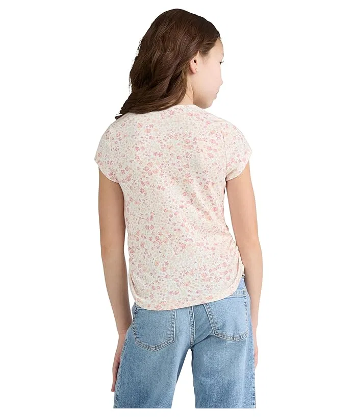 Топ Ava Short Sleeve abercrombie kids, Chalk Pink — фото 3