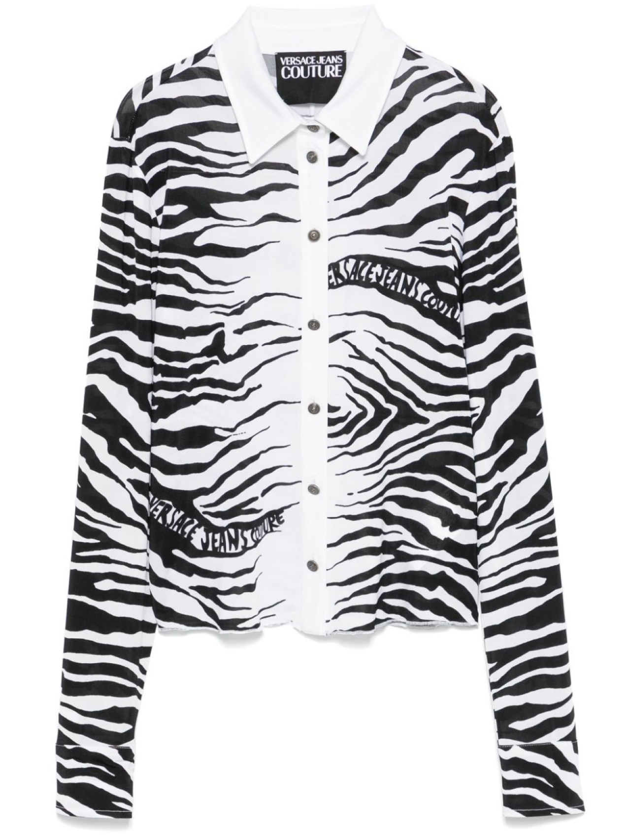 

Versace Jeans Couture рубашка с зебровым принтом, черный