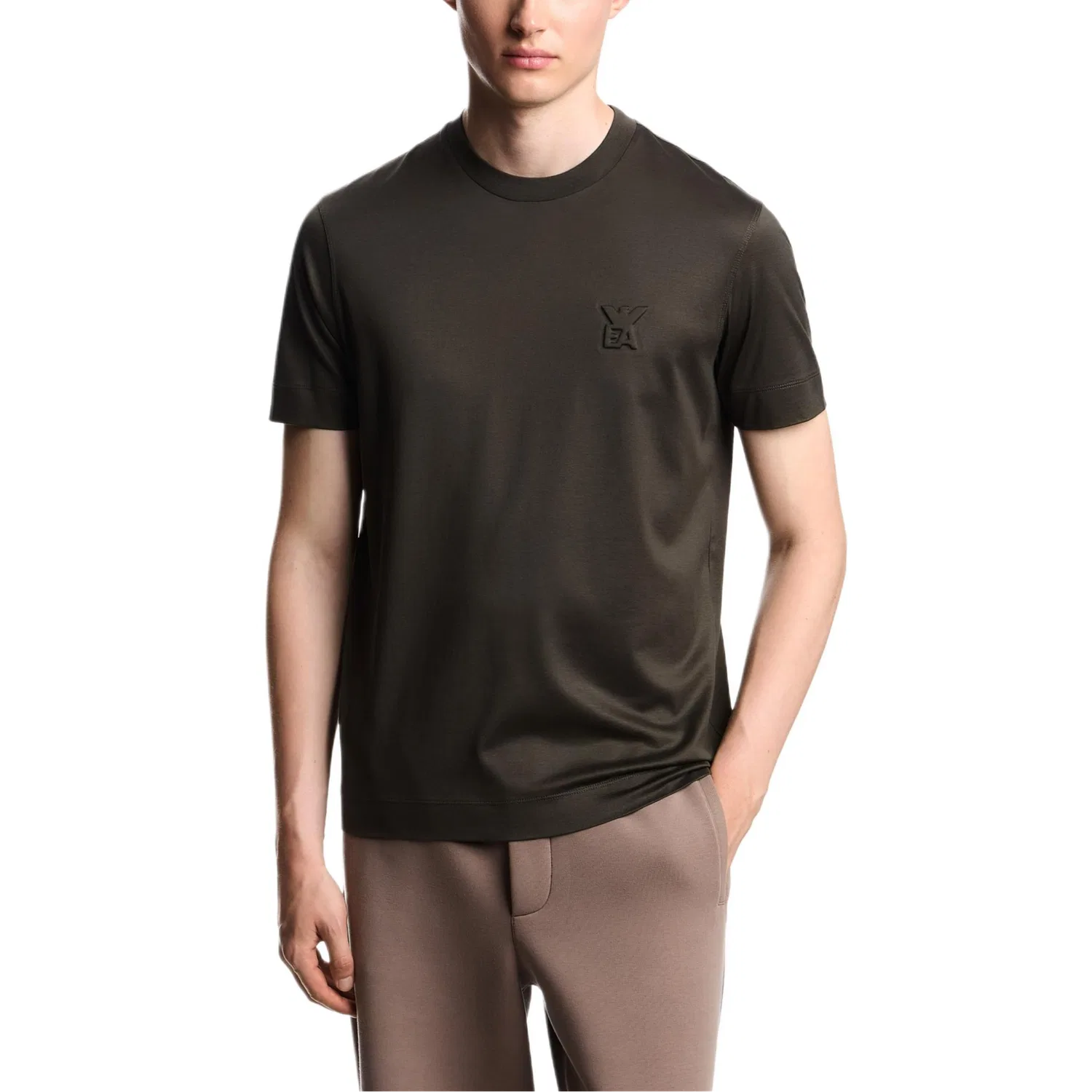 Футболка Domed Logo Jersey EMPORIO ARMANI, Green — фото 4