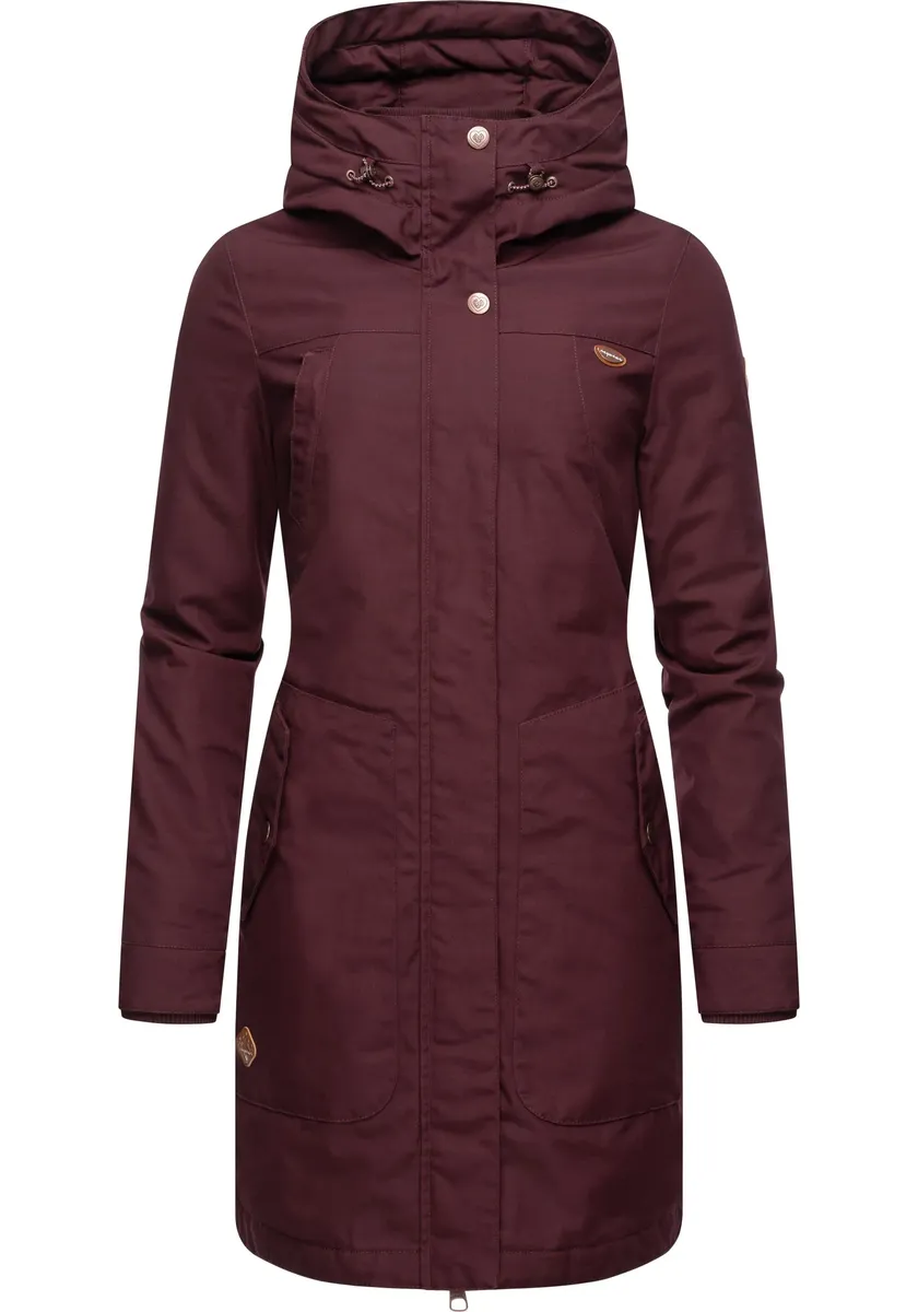 

Зимнее пальто Ragwear "Jannisa", стильная женская зимняя парка с капюшоном, красный