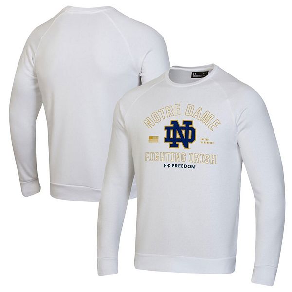 

Мужской белый свитшот notre dame fighting irish freedom rival fleece Under Armour