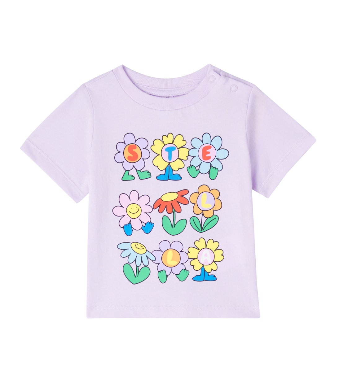 

Детская футболка из хлопкового джерси с принтом Stella McCartney Kids, фиолетовый