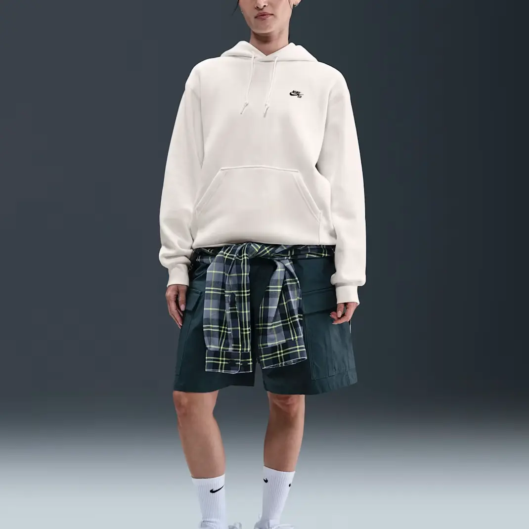 Nike Толстовки SB унисекс, холст/черный, с капюшоном, средний размер, стандартный размер — фото 3