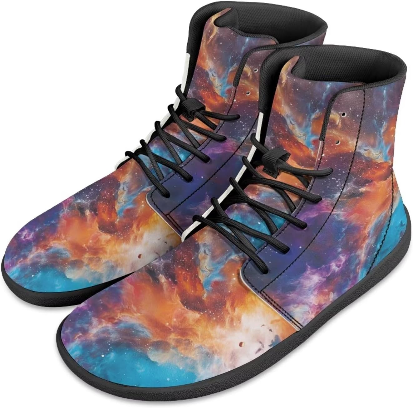 

Мужские кроссовки Jeiento Mens Galaxy Barefoot, повседневные с широким носком, из искусственной кожи, минималистичные, для бега, с нулевым перепадом, Galaxy Theme