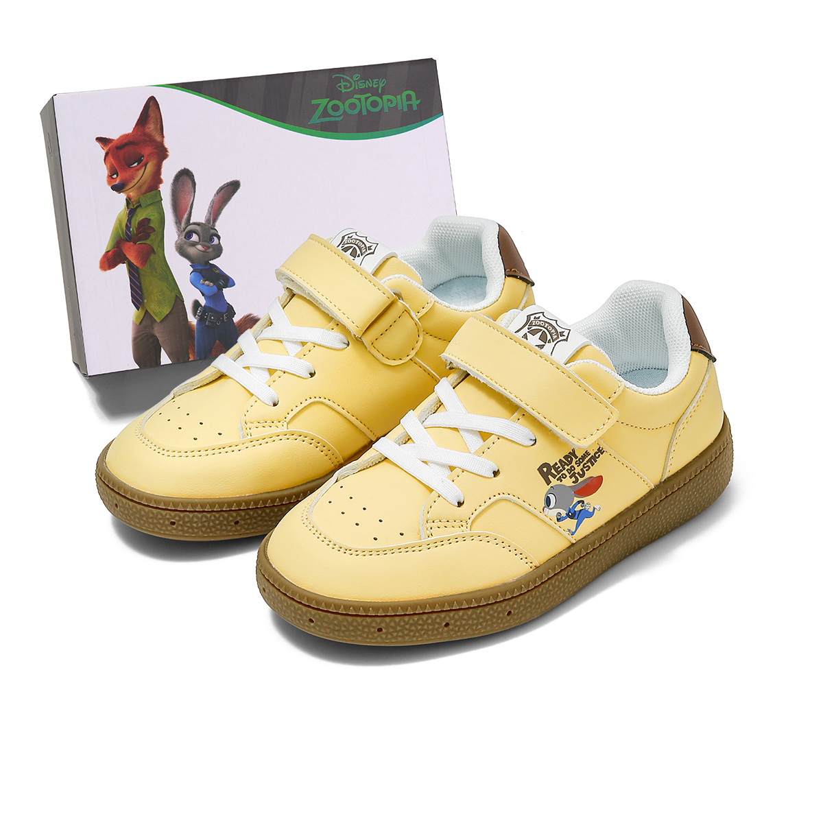 

Кроссовки Zootopia с противоскользящей подошвой, амортизирующие и износостойкие, для детей и подростков Disney, желтый