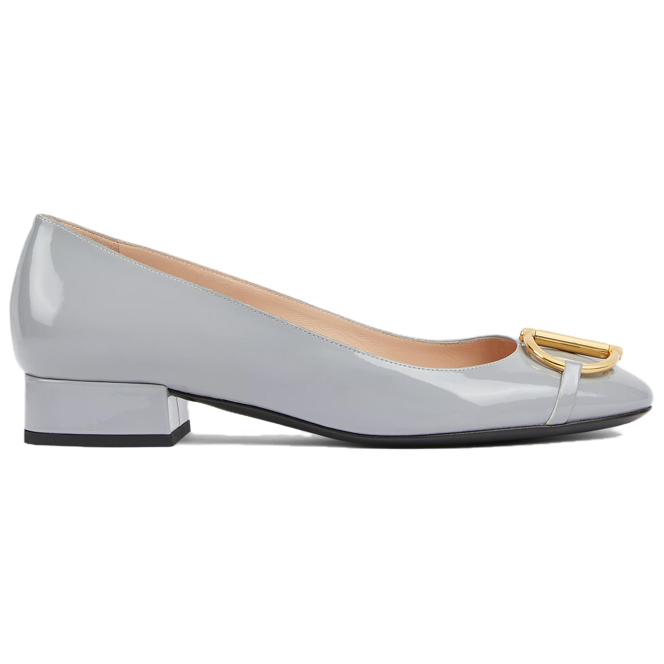 Лоферы с подковой женские gray GUCCI, серый — фото 3