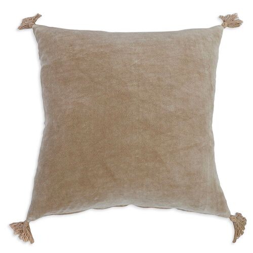 

Квадратная декоративная подушка Bianca POM POM AT HOME, цвет Tan/Beige