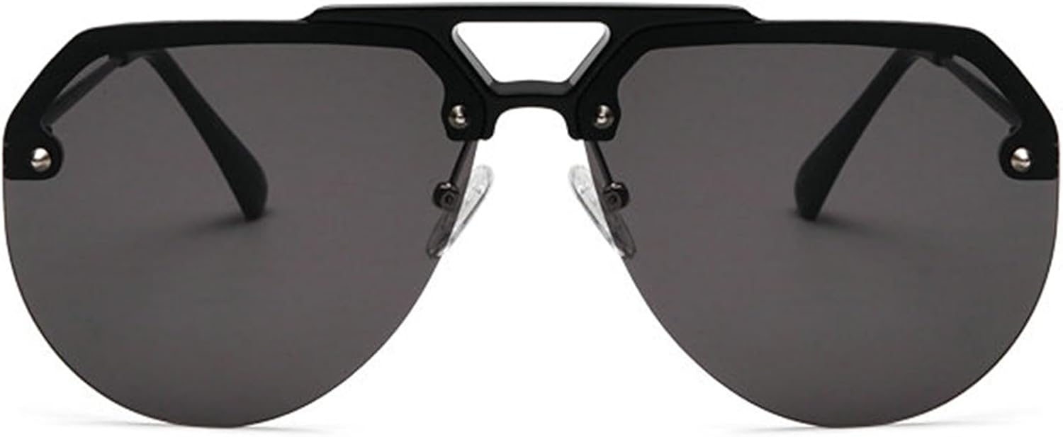 

Винтажные солнцезащитные очки Willochra большого размера в стиле «пилот» для женщин и мужчин, модные, с крупной оправой, безрамочные, с градиентным переходом цвета, для вождения, с защитой от УФ-излучения UV400, C1