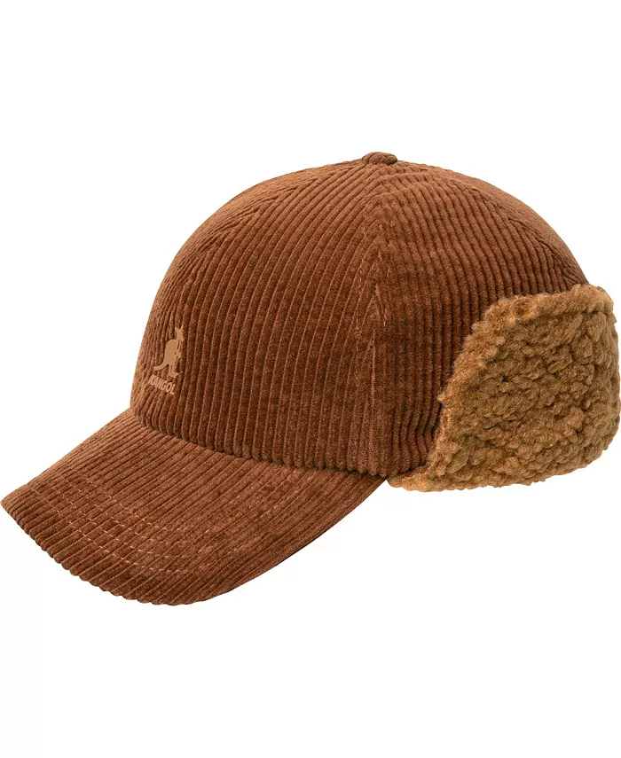 

Уютная бейсбольная шапка-ушанка Cozy Cord Kangol, коричневый/бежевый