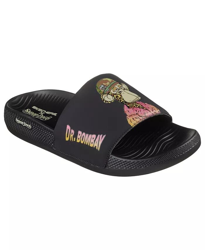 

Мужская модель Snoop Dogg: низкие шлепанцы - сандалии Bombay Slide от Finish Line Skechers, черный