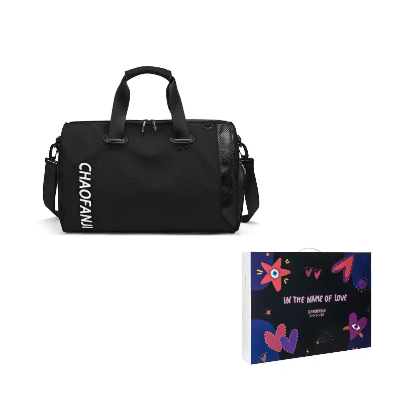 

CHAOFANJI Мембрана Дермалис спортивная сумка через плечо дорожная сумка большая унисекс белый черный, Black[Independent Shoe Compartment+Wet/Dry Separation]