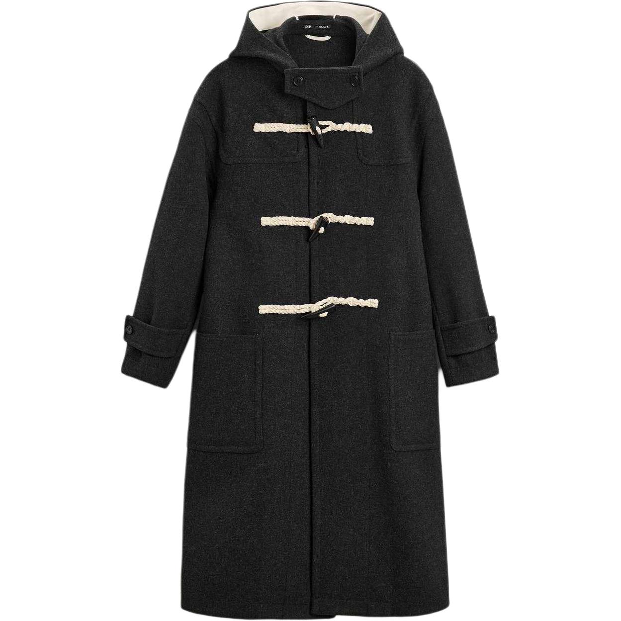 

ZARA Парка мужская угольно-серая, Coal Gray