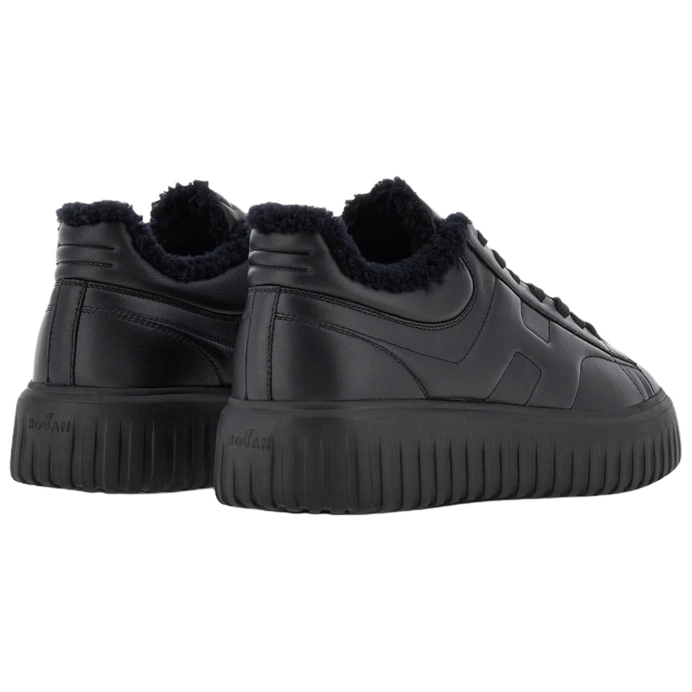 HOGAN Мужские кроссовки для скейтбординга H Stripes Low top черные — фото 4