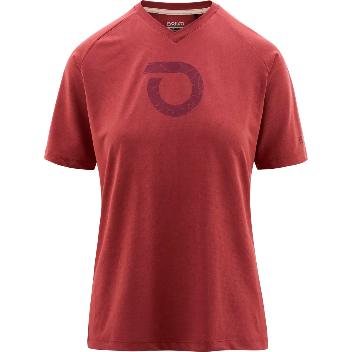 

Женская футболка с принтом «Приключения» Briko, красный