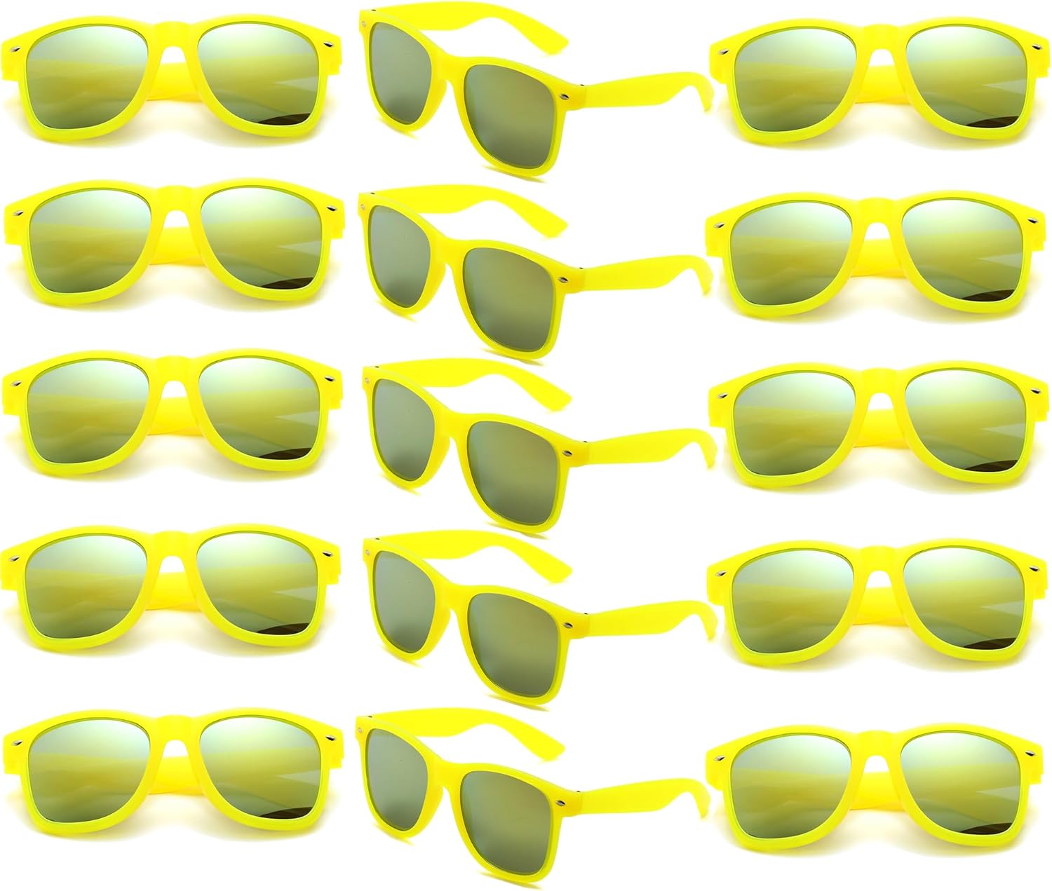 

Fsmiling Мужские солнцезащитные очки, набор классических солнцезащитных очков оптом, недорогие очки, стильный набор очков для женщин - 15 штук, желтый, Jelly Frame| Sunburst Yellow