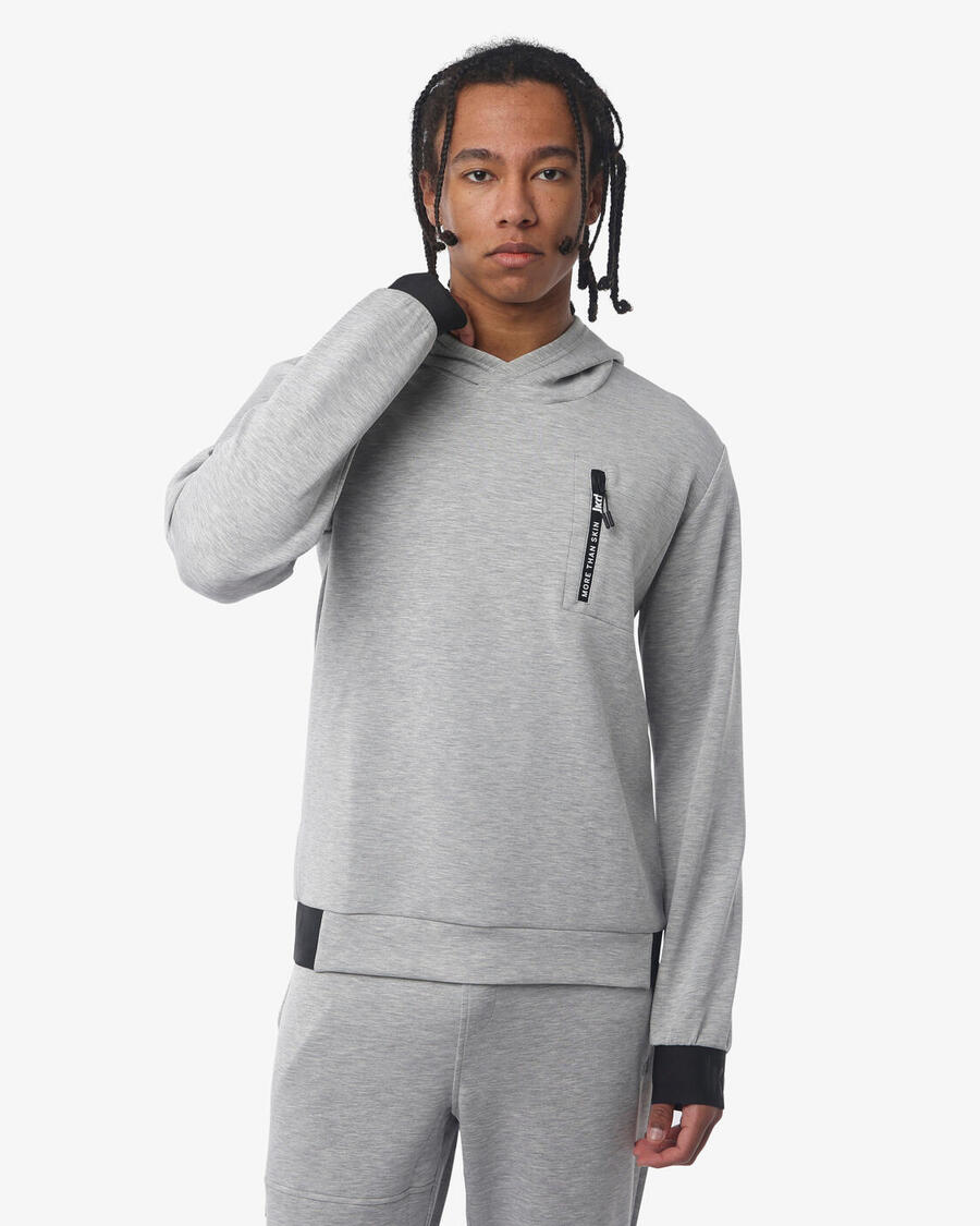 

JAKED Серая пестрая толстовка мужская из синтетического материала для фитнеса