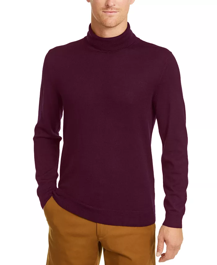 

Мужской водолазный свитер из смесовой мериносовой шерсти Club Room, красный