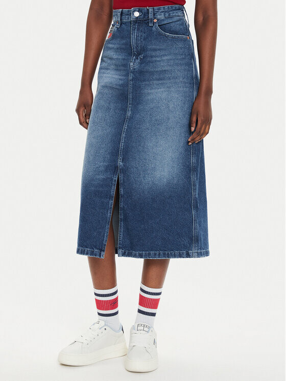 

Джинсовая юбка стандартного кроя Tommy Jeans, синий