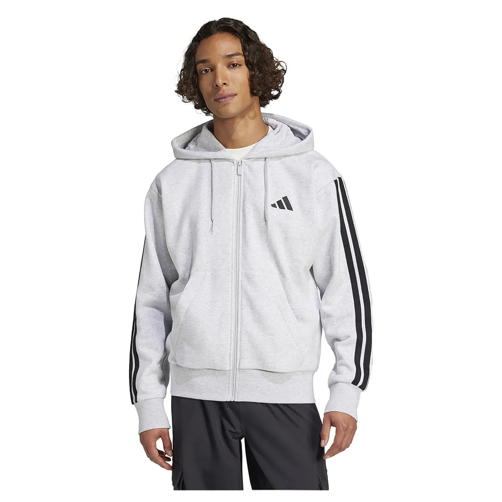 

Толстовка adidas Essentials 3 Stripes Fleece full zip, белый