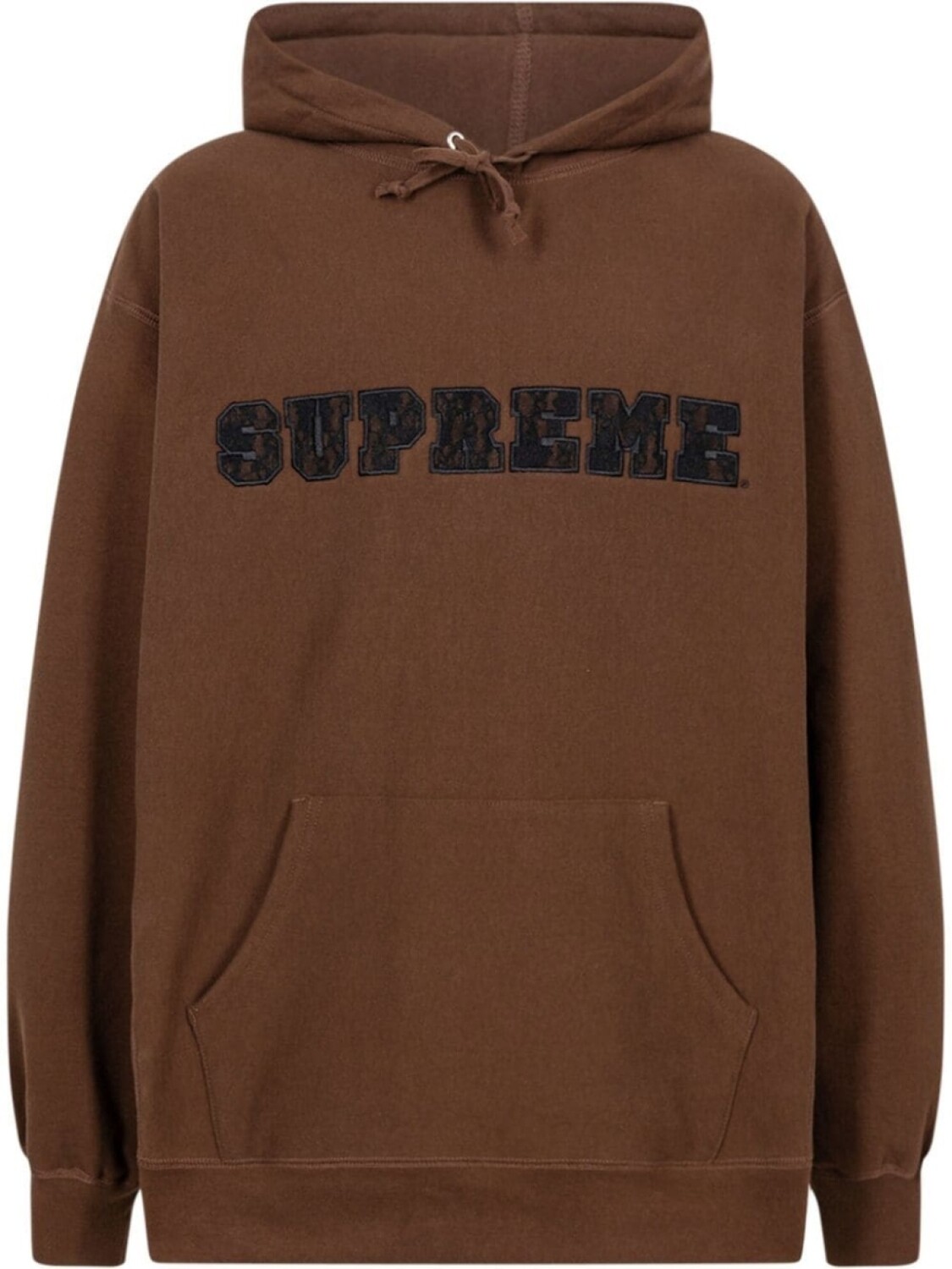 

Supreme худи с логотипом, коричневый